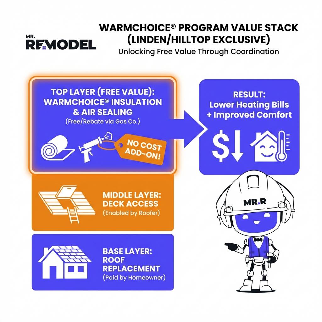 A benefit stack graphic for the WarmChoice program.